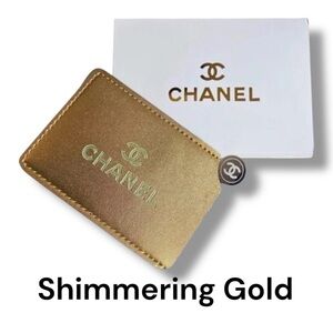 CHANEL Beauty Mirror & Card Holder in Metallic Gold NWT